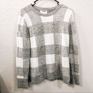 Cozy old navy plaid sweater, worn once!